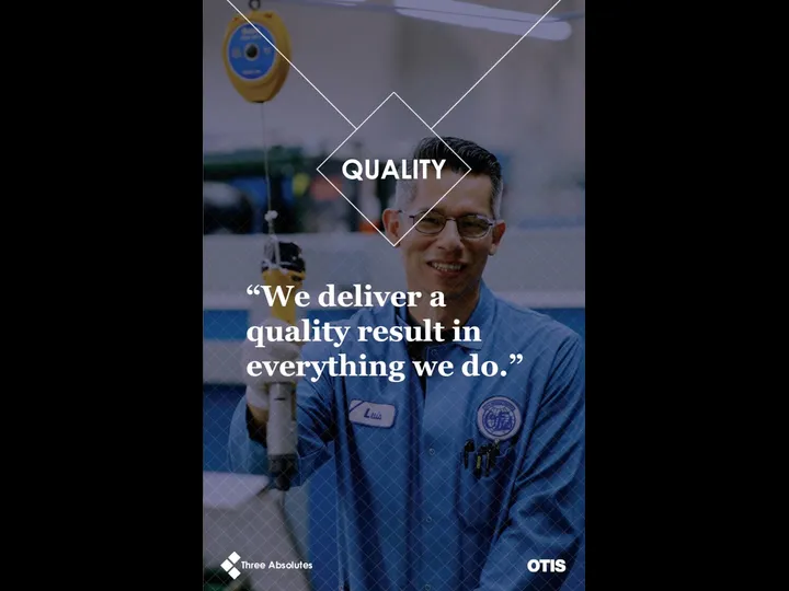 “We deliver a quality result in everything we do.” QUALITY