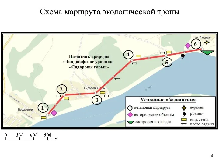 Схема маршрута экологической тропы