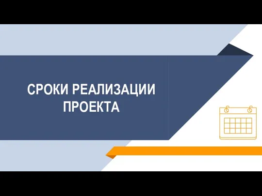 СРОКИ РЕАЛИЗАЦИИ ПРОЕКТА