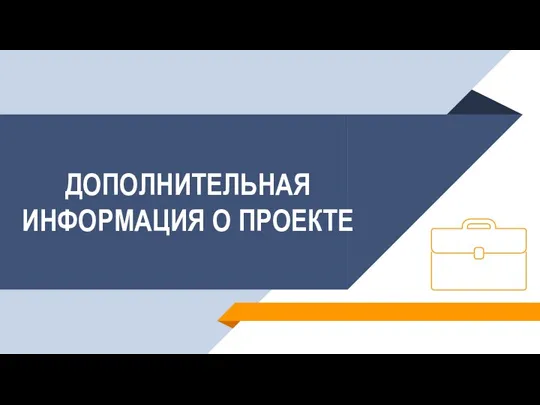 ДОПОЛНИТЕЛЬНАЯ ИНФОРМАЦИЯ О ПРОЕКТЕ