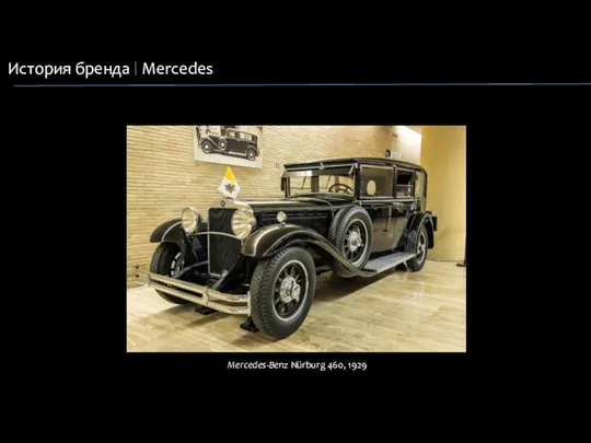 История бренда Mercedes Mercedes-Benz Nürburg 460, 1929