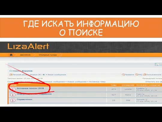 ГДЕ ИСКАТЬ ИНФОРМАЦИЮ О ПОИСКЕ