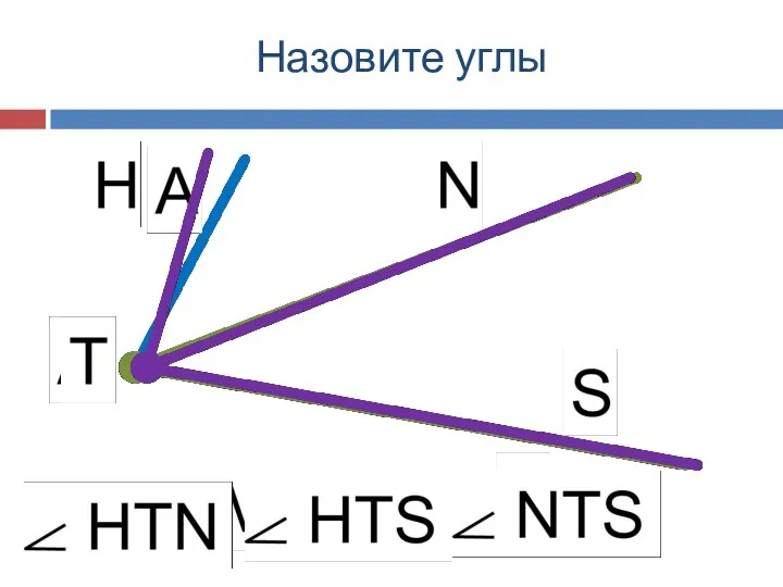 Назовите углы