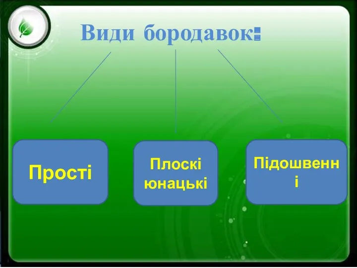 Види бородавок: Прості Плоскі юнацькі Підошвенні