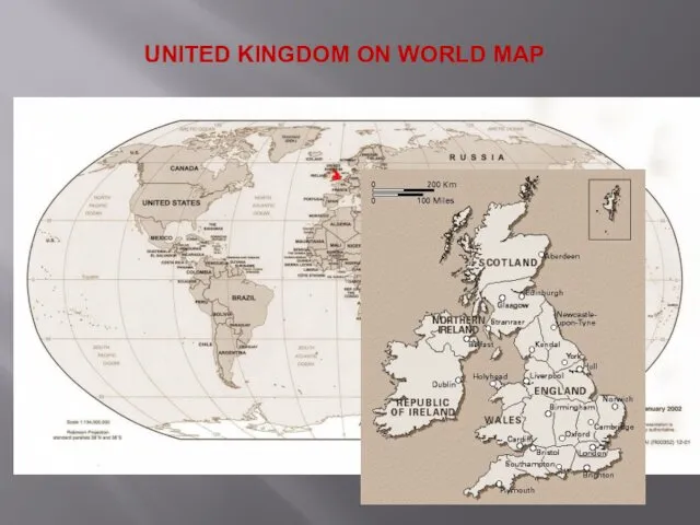 UNITED KINGDOM ON WORLD MAP