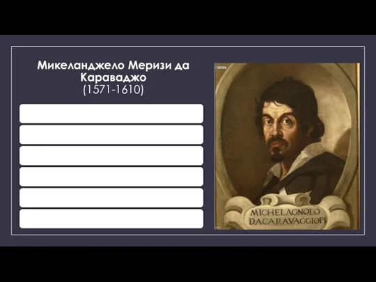 Микеланджело Меризи да Караваджо (1571-1610)