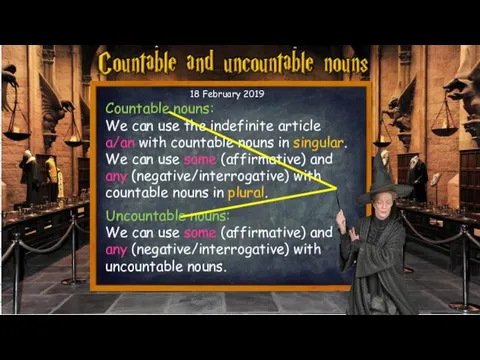 Countable nouns: We can use the indefinite article a/an with