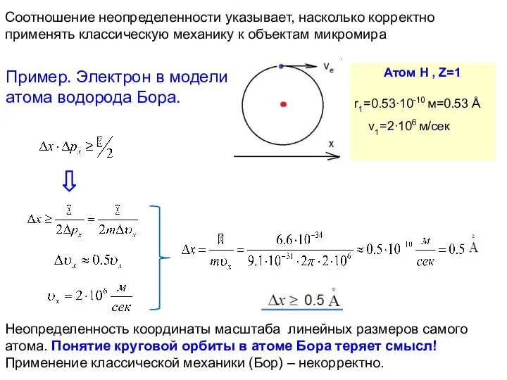 Соотношение неопределенности указывает, насколько корректно применять классическую механику к объектам