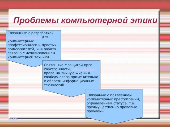 Проблемы компьютерной этики Связанные с разработкой моральных кодексов для компьютерных