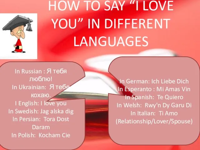 HOW TO SAY “I LOVE YOU” IN DIFFERENT LANGUAGES In