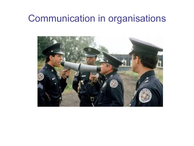 Communication in organisations