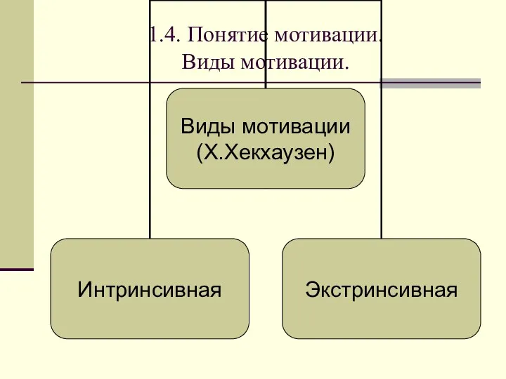 1.4. Понятие мотивации. Виды мотивации.