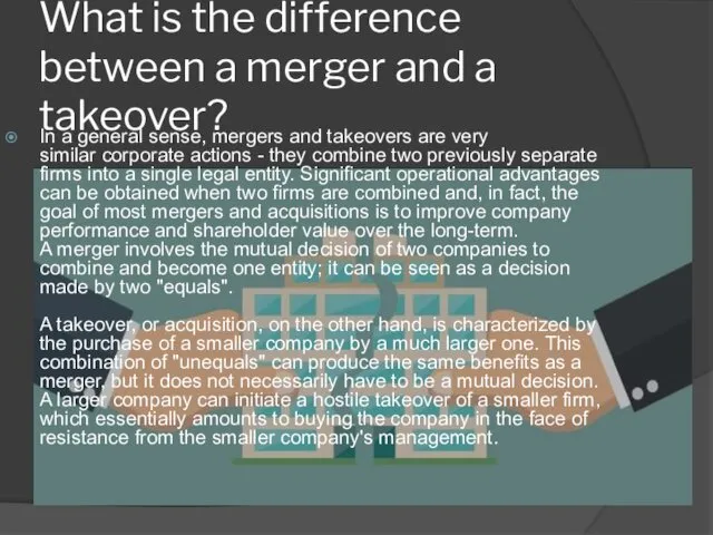 What is the difference between a merger and a takeover?