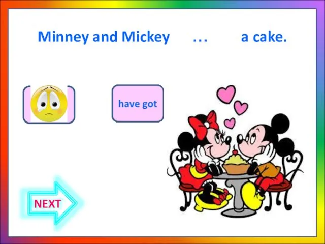 Minney and Mickey … a cake. has got NEXT