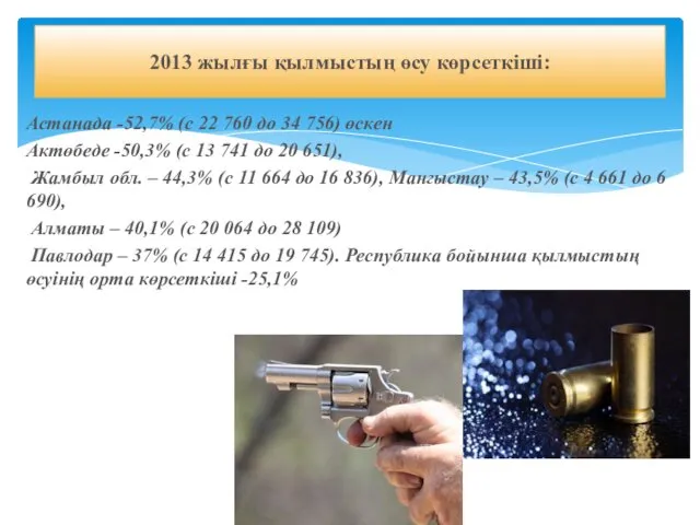 Астанада -52,7% (с 22 760 до 34 756) өскен Актөбеде