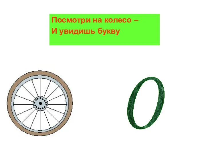 Посмотри на колесо – И увидишь букву О