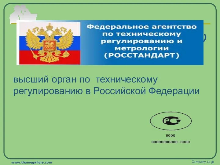 ) высший орган по техническому регулированию в Российской Федерации Company Logo www.themegallery.com
