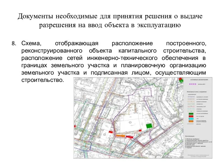 Документы необходимые для принятия решения о выдаче разрешения на ввод