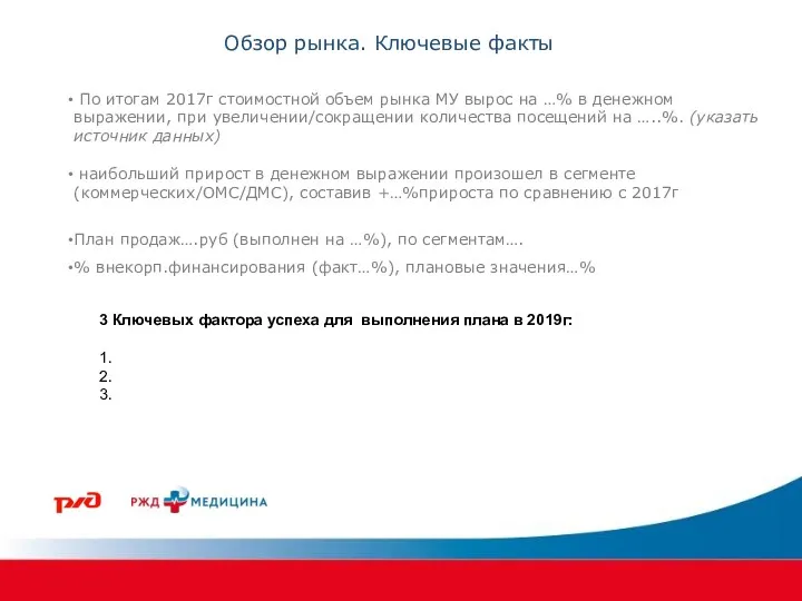 Обзор рынка. Ключевые факты По итогам 2017г стоимостной объем рынка