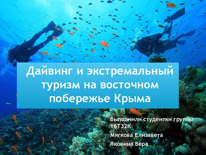 Дайвинг и экстремальный туризм на восточном побережье Крыма