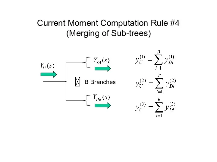 Current Moment Computation Rule #4 (Merging of Sub-trees) B Branches