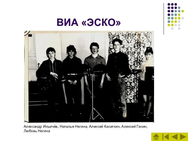 ВИА «ЭСКО» Александр Ильичёв, Наталья Негина, Алексей Касаткин, Алексей Ганин, Любовь Негина