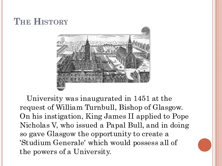 The History University was inaugurated in 1451 at the request