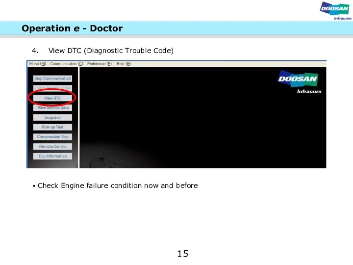 View DTC (Diagnostic Trouble Code) Check Engine failure condition now