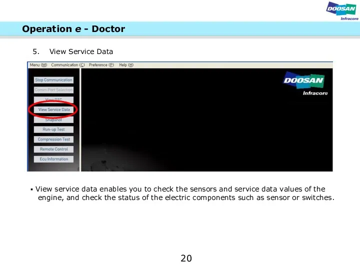 View Service Data View service data enables you to check