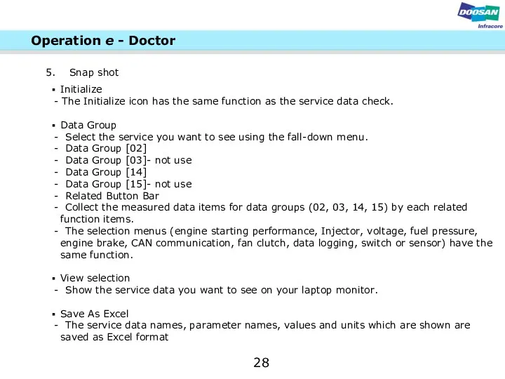 Snap shot Initialize - The Initialize icon has the same