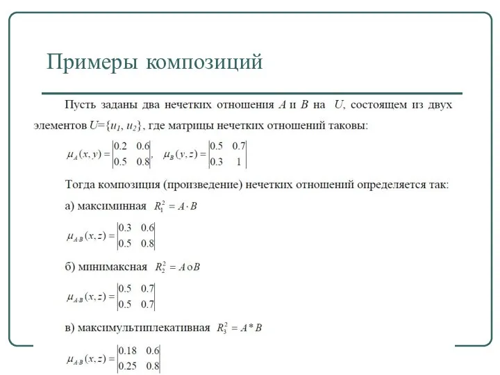 Примеры композиций