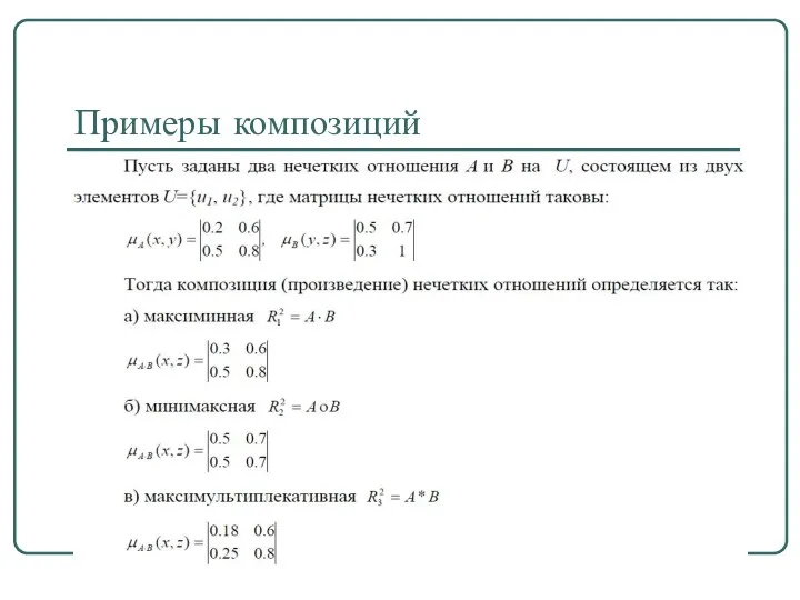 Примеры композиций