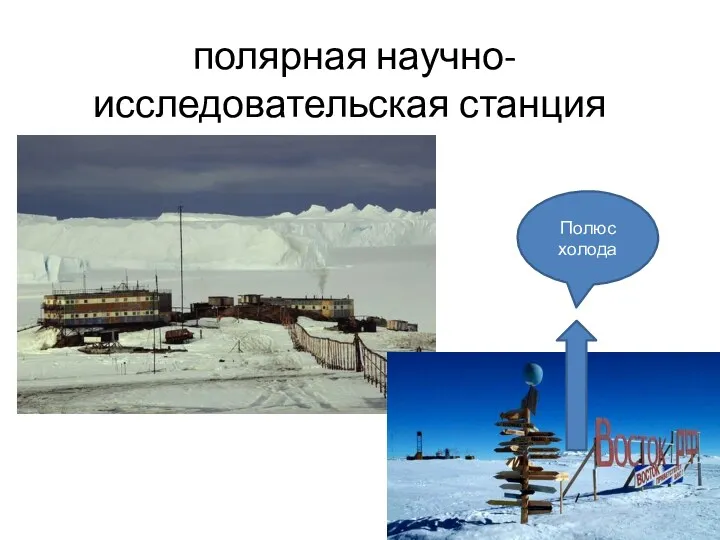 полярная научно- исследовательская станция Полюс холода