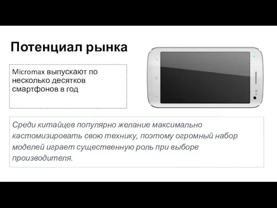 Потенциал рынка Micromax выпускают по несколько десятков смартфонов в год