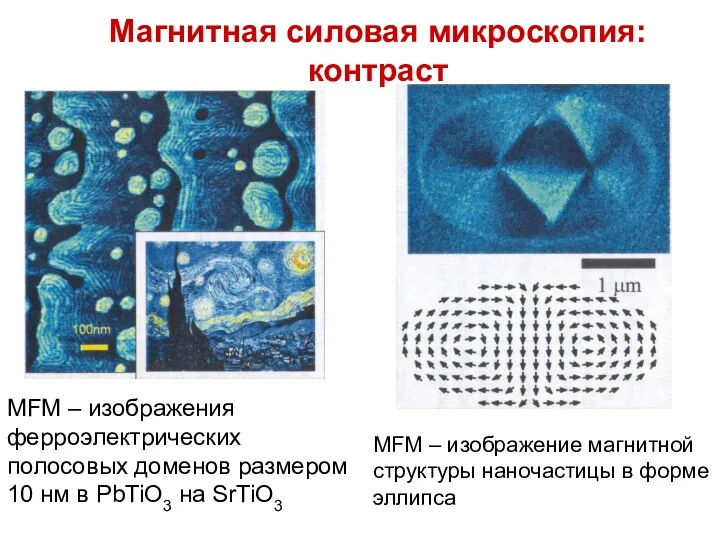 Магнитная силовая микроскопия: контраст MFM – изображение магнитной структуры наночастицы