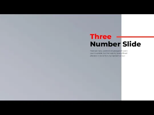 Three Number Slide There are many variations of passages of