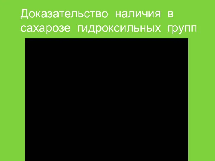 Доказательство наличия в сахарозе гидроксильных групп