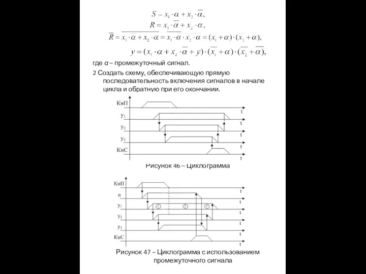 где α – промежуточный сигнал. 2 Создать схему, обеспечивающую прямую