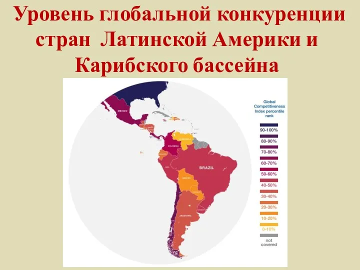 Уровень глобальной конкуренции стран Латинской Америки и Карибского бассейна