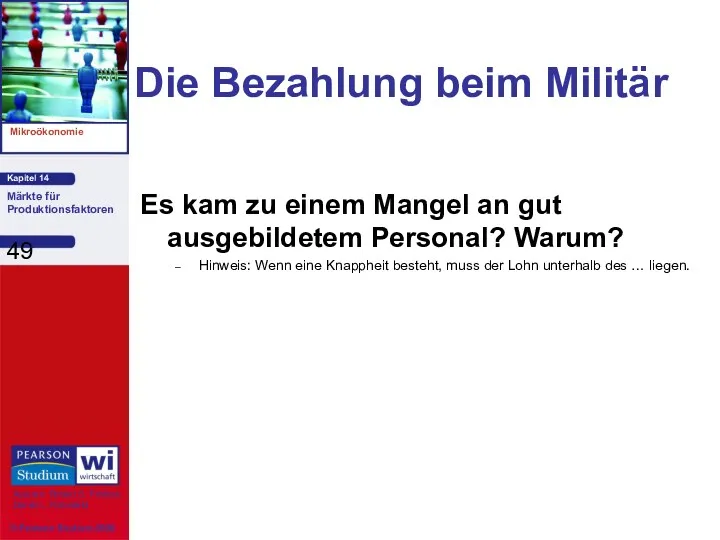 Die Bezahlung beim Militär Es kam zu einem Mangel an