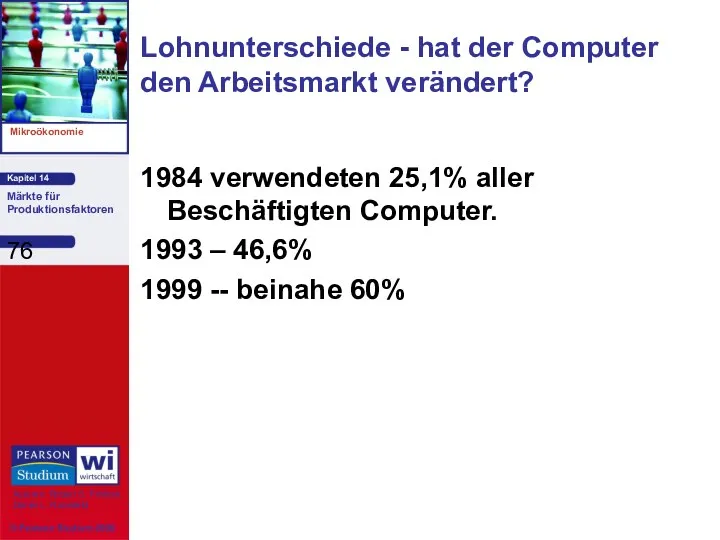 Lohnunterschiede - hat der Computer den Arbeitsmarkt verändert? 1984 verwendeten