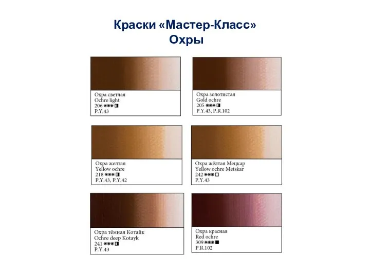 Краски «Мастер-Класс» Охры