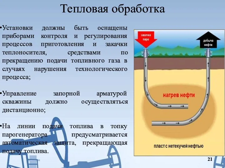 Тепловая обработка Установки должны быть оснащены приборами контроля и регулирования