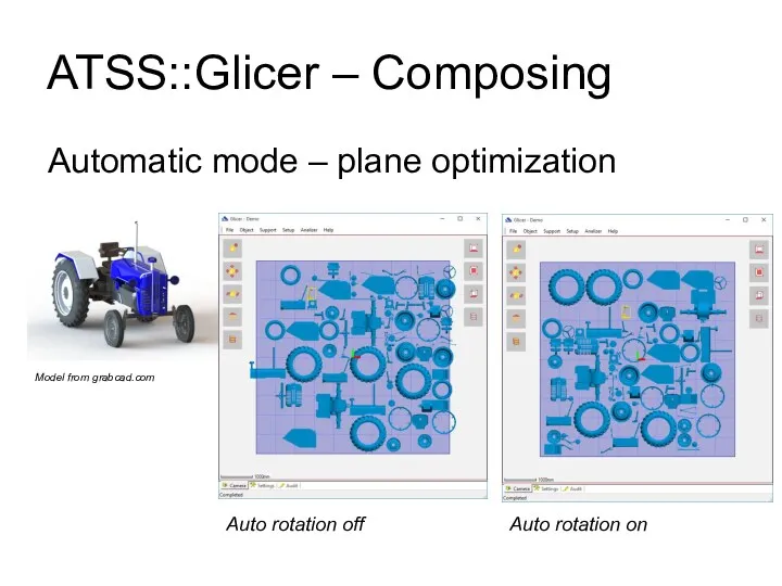ATSS::Glicer – Composing Automatic mode – plane optimization Model from