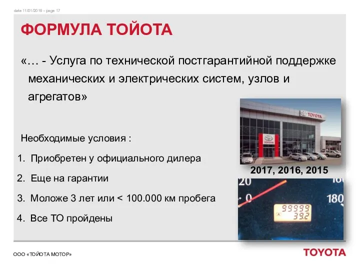 «… - Услуга по технической постгарантийной поддержке механических и электрических