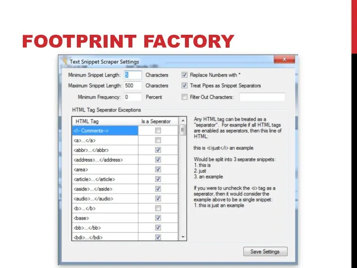 FOOTPRINT FACTORY