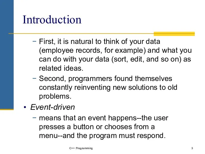 Introduction First, it is natural to think of your data