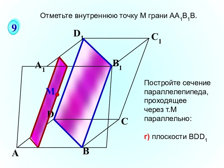 А В С А1 D1 С1 B1 D Постройте сечение