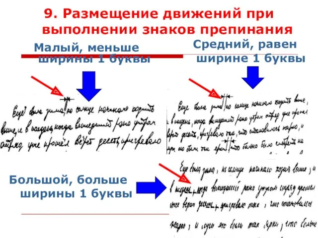 Малый, меньше ширины 1 буквы Средний, равен ширине 1 буквы