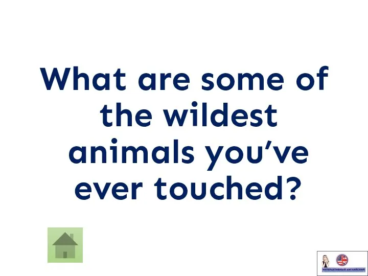 What are some of the wildest animals you’ve ever touched?